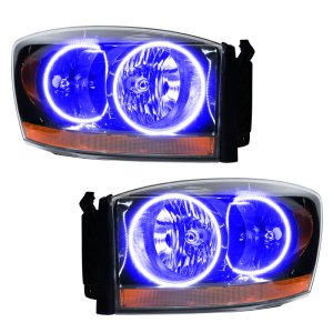 Dodge Ram Headlight Assemblies - ORACLE Lighting - ColorSHIFT w/ BC1 Controller - Black - 2006